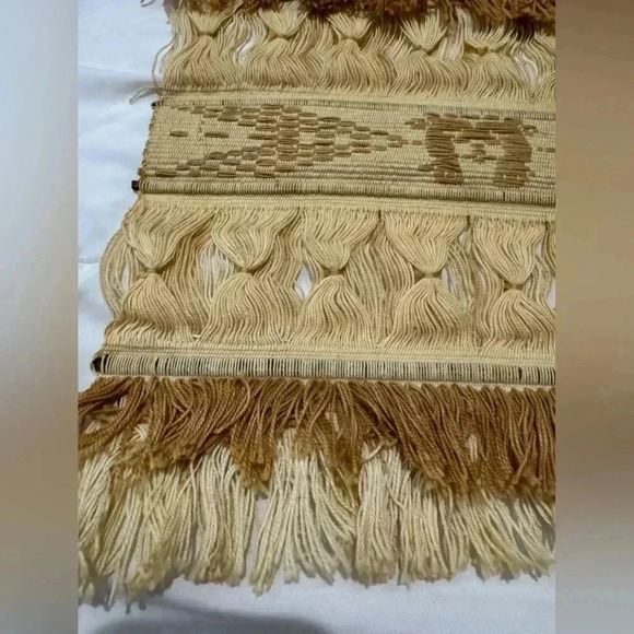 Boho Hand Woven Textile Tapestry Wallhanging Vintage Handmade - Picture 2 of 10